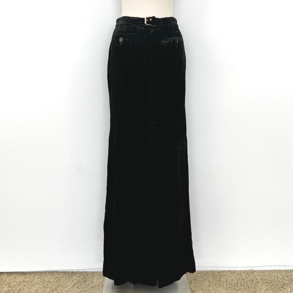 Emilio Pucci Velvet Maxi Skirt High Back Slit Black IT40 US6 NWT Made in Italy - Picture 6 of 13